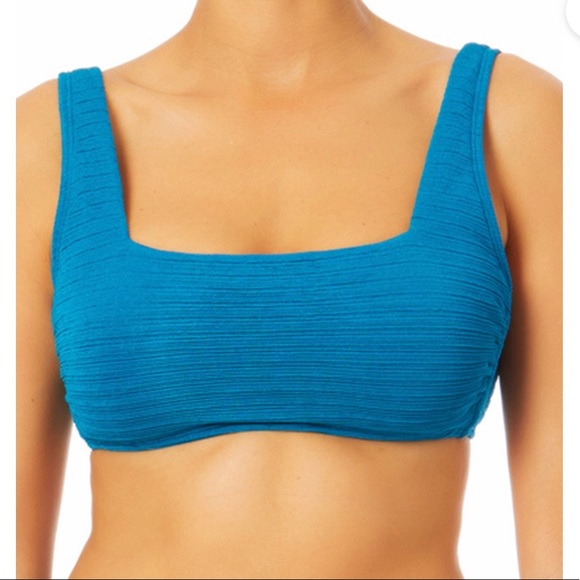 NEW WITH TAGS Tine and TRU Womens solid Variegated Rib Bikini Top Large L 12-14 - Picture 11 of 15